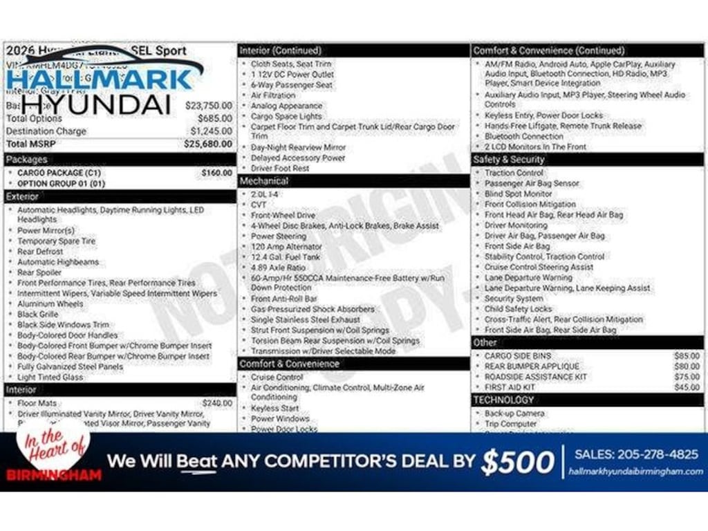 New 2026 Hyundai Elantra SEL Sport Sedan