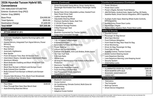 2026 Hyundai Tucson Hybrid SUV 