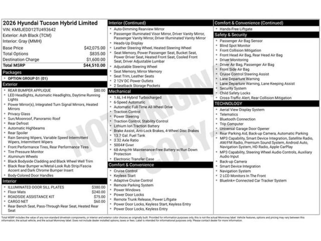 Used 2026 Hyundai Tucson Hybrid Limited Sport Utility