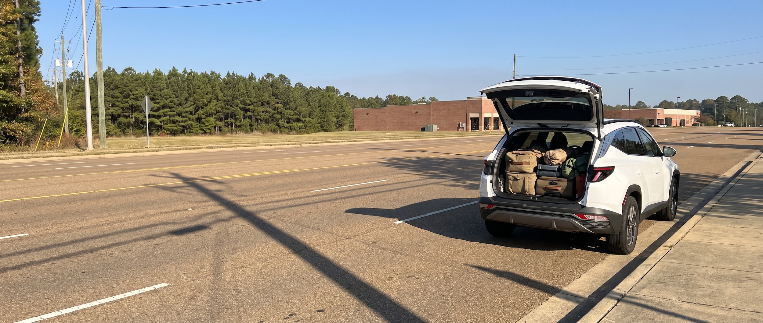 2026 Hyundai Tucson loaded for travel on Lakeland Drive in Flowood, MS on a warm October morning