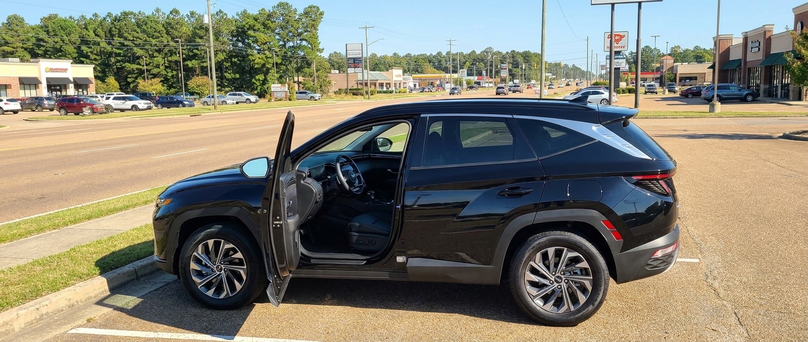 2026 Hyundai Tucson Hybrid parked on Lakeland Drive in Flowood, MS