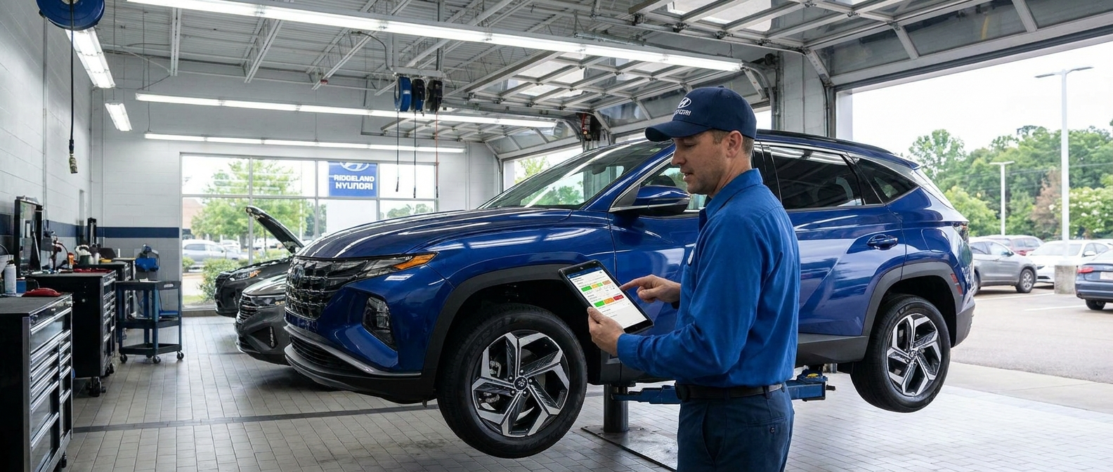 Here's how to read a Hyundai multipoint inspection report, what the color codes actually mean, and what to bring when you drop off your car in Ridgeland.