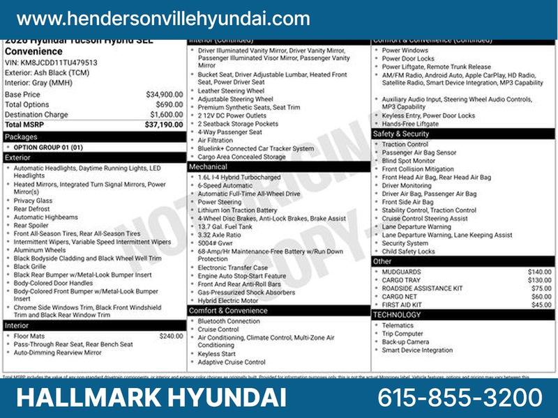 New 2026 Hyundai Tucson Hybrid SEL Convenience
