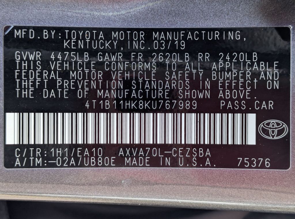 2019 Toyota Camry SE - Photo 26