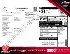 2026 Nissan Kicks S SUV