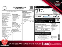 2026 Nissan Rogue Platinum SUV