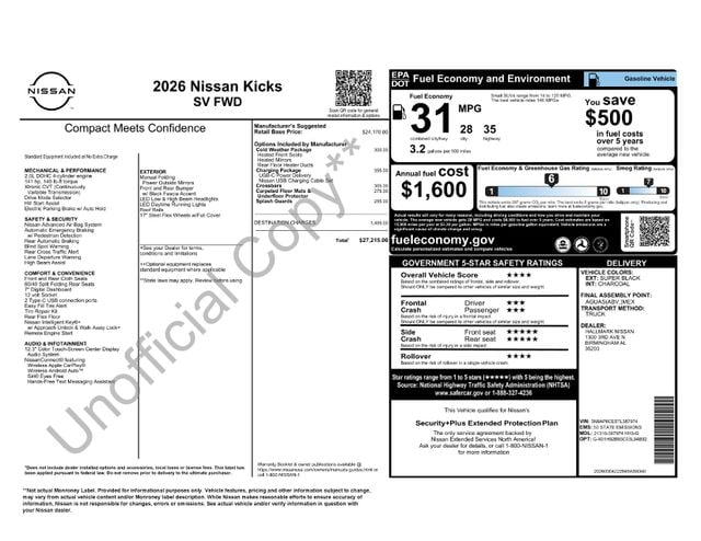 2026 Nissan Kicks 2.0 SV's photo