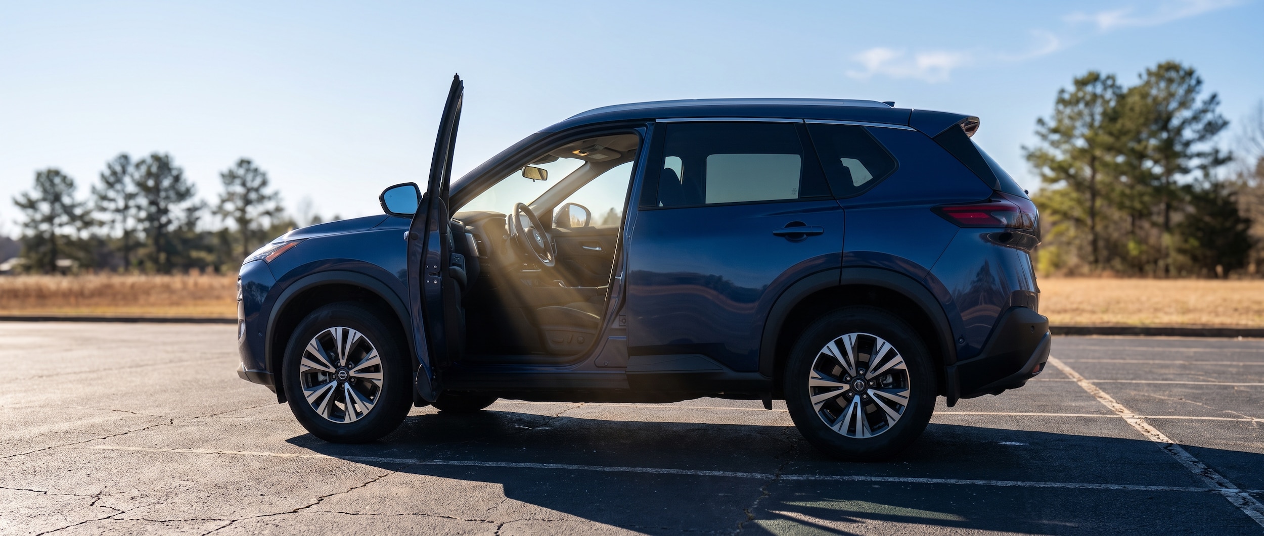 2026 Nissan Rogue interior with A/C and recirculation controls visible on a hot Birmingham, AL summer day