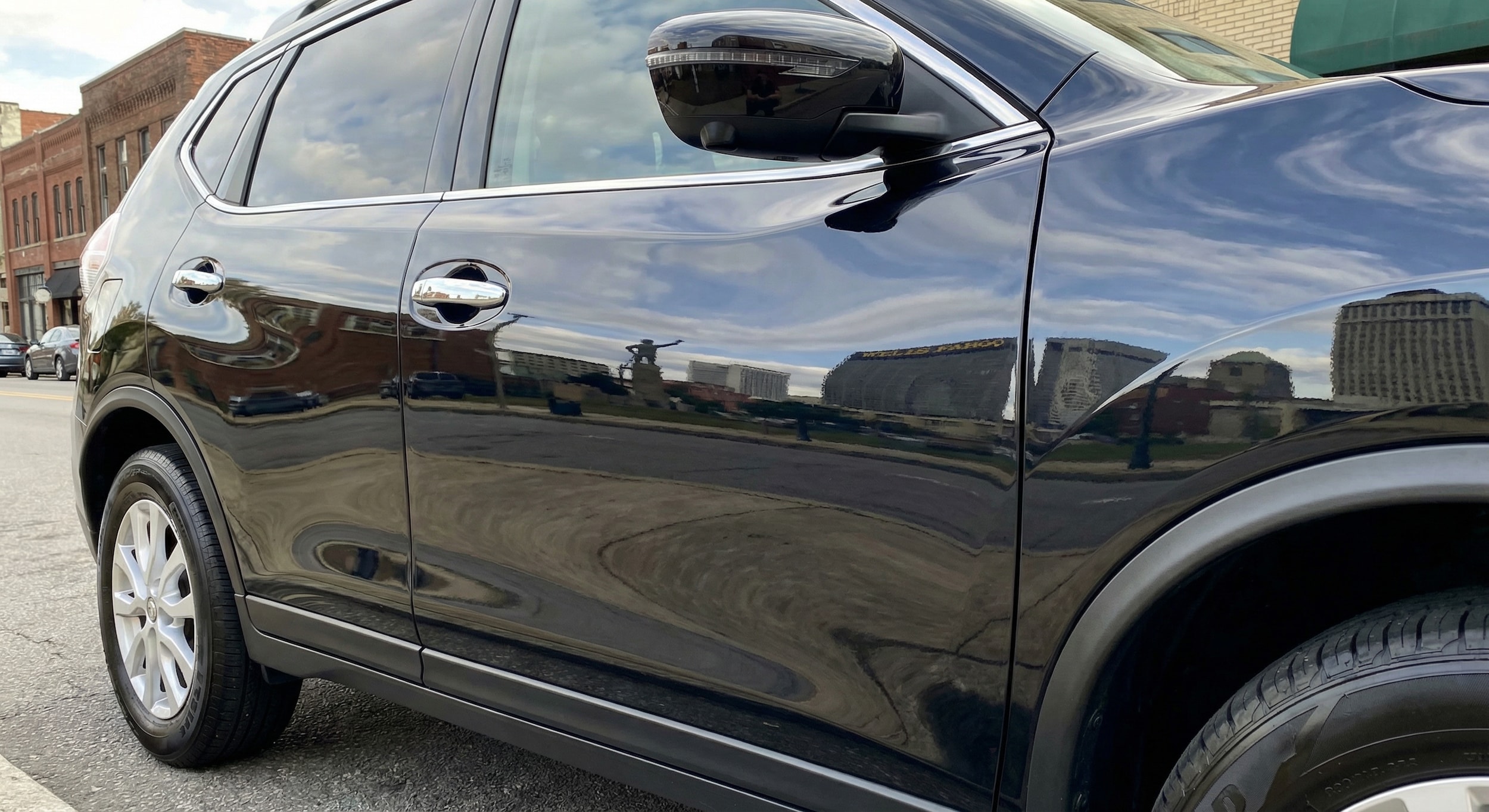 Nissan Rogue cabin air filter and exterior detailing in Birmingham.