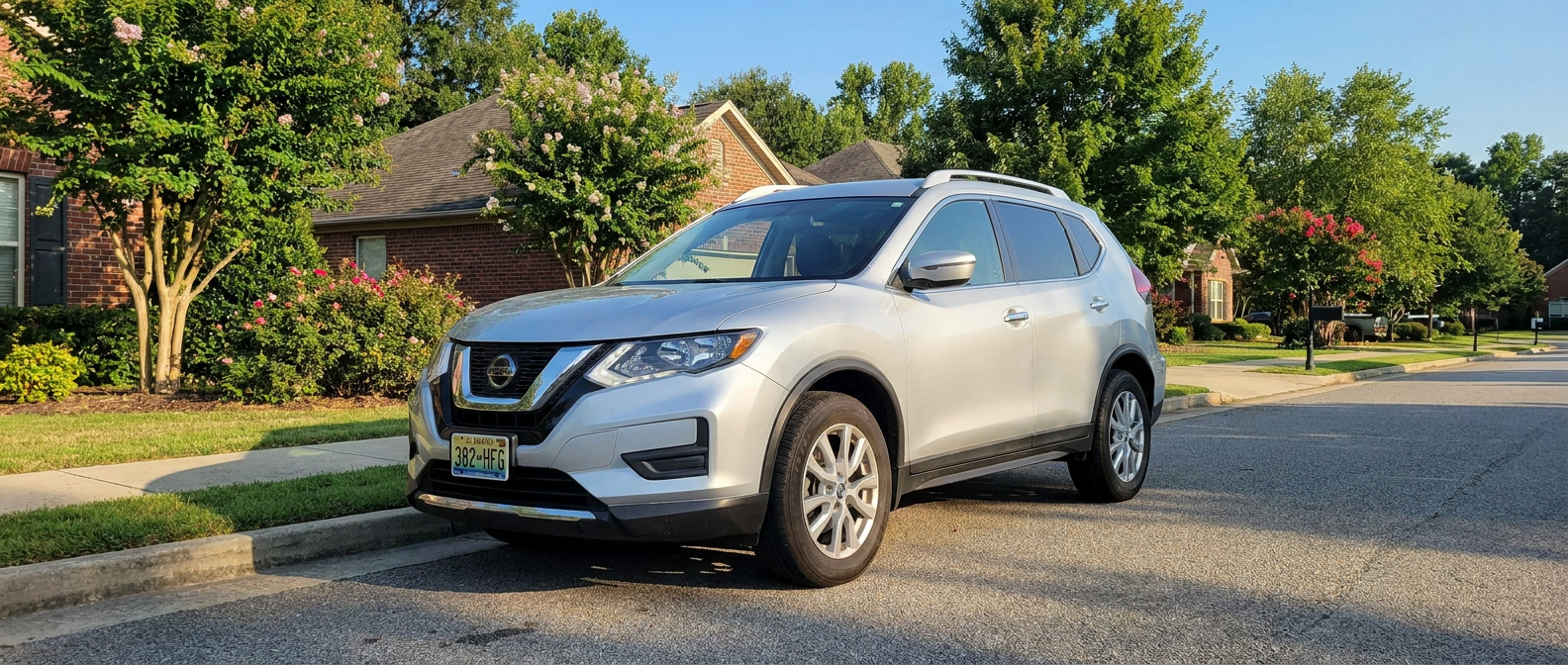 Used Nissan Rogue for sale near Birmingham AL on a sunny afternoon