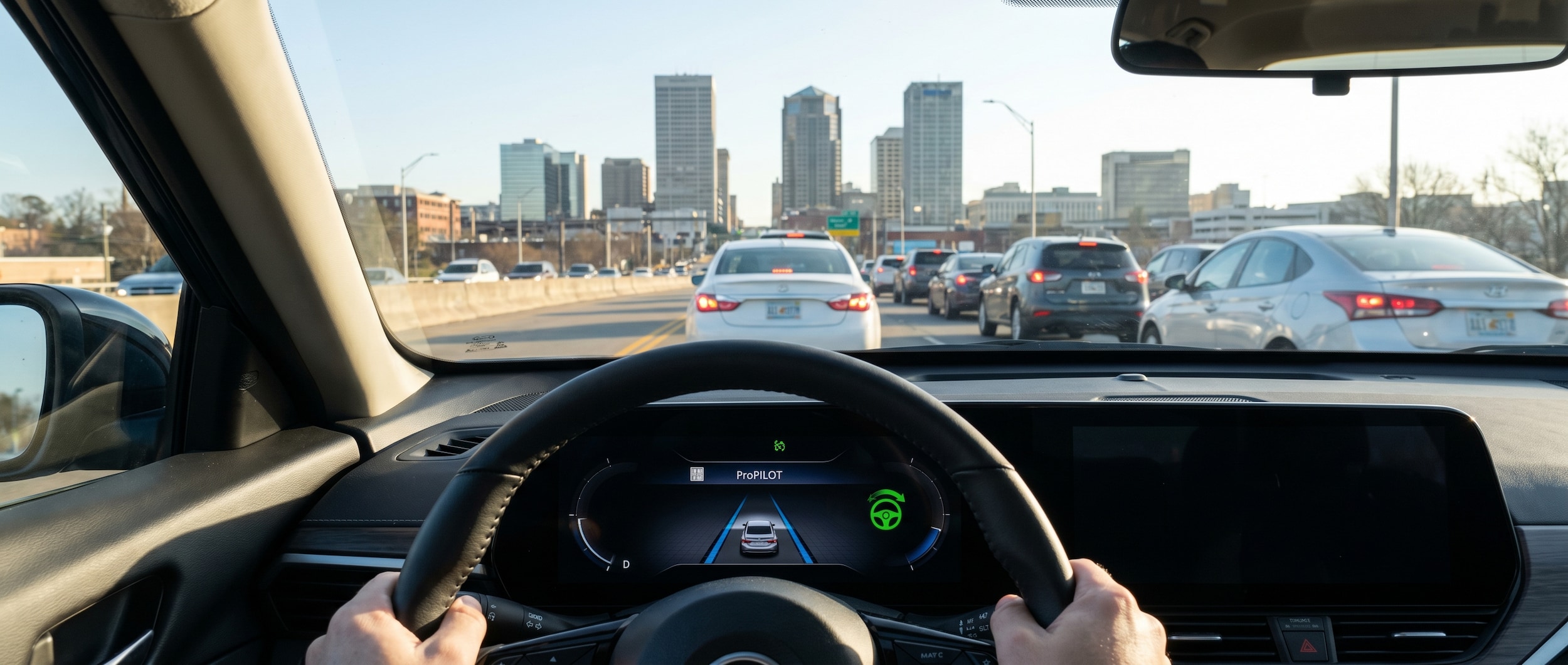 Nissan ProPILOT driver assist features active during Birmingham AL commute