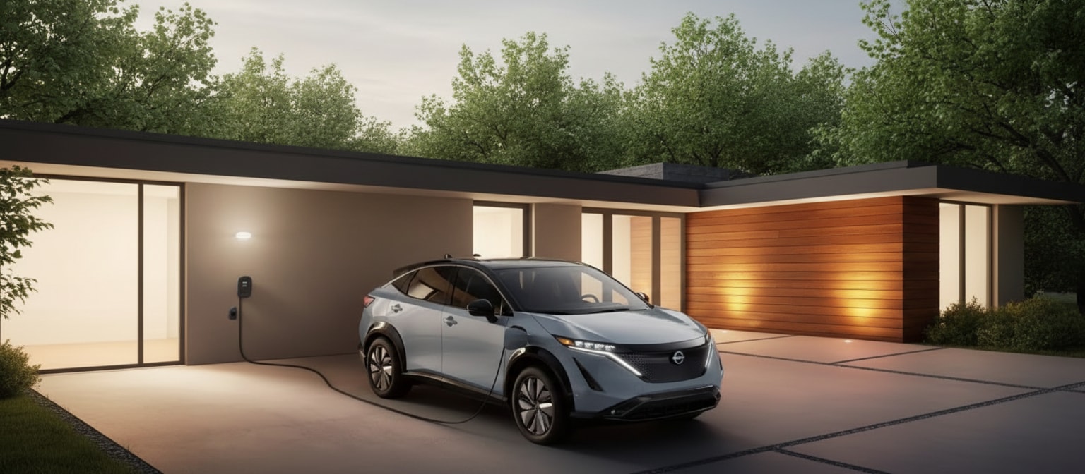 Nissan Ariya electric vehicle charging at home in Birmingham AL