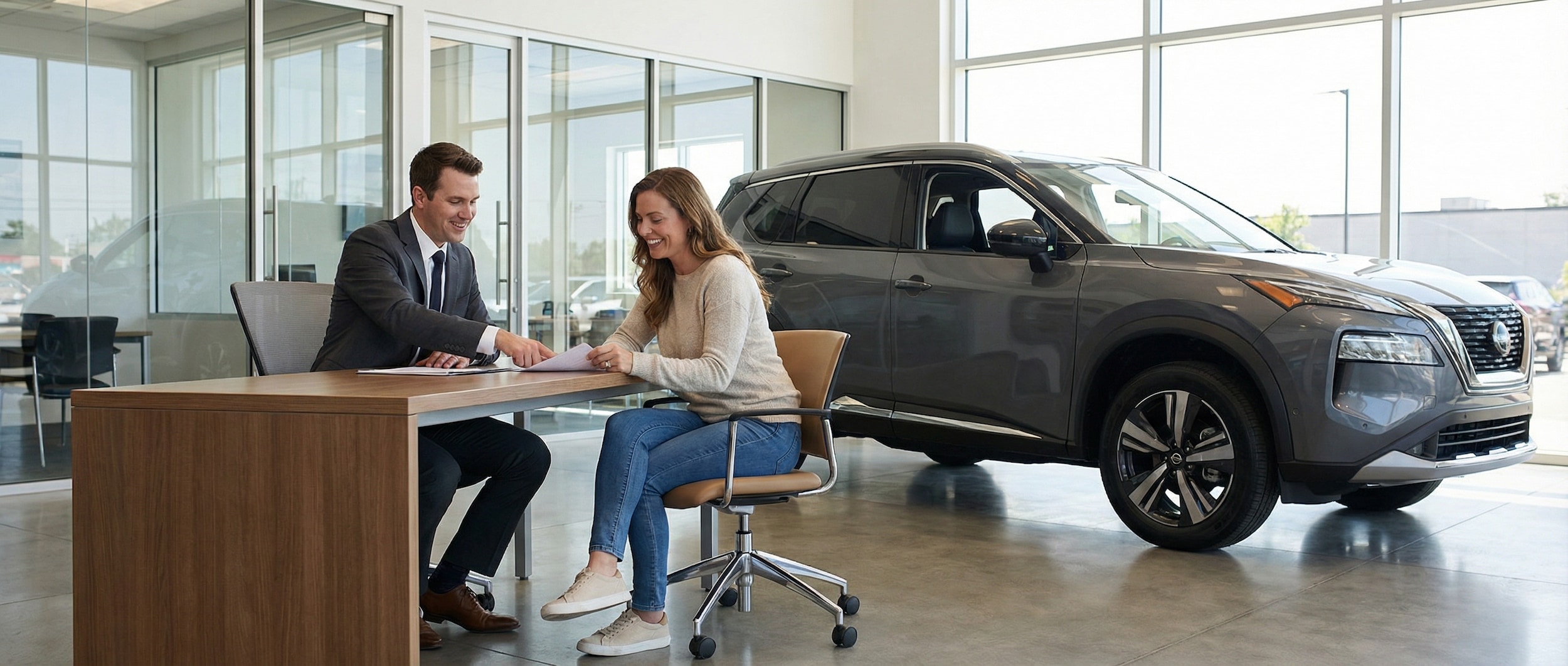 Nissan lease consultation for Birmingham AL commuters at dealership