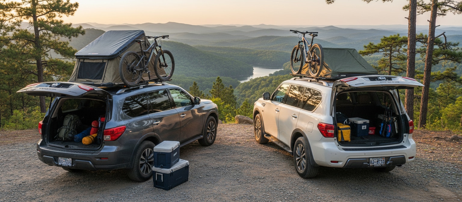 Nissan Pathfinder and Armada comparison at Oak Mountain State Park Birmingham AL