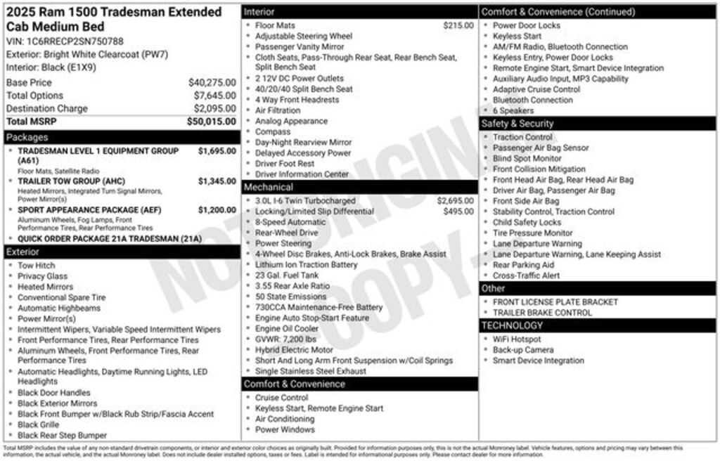 Used 2025 Ram 1500 Tradesman Truck