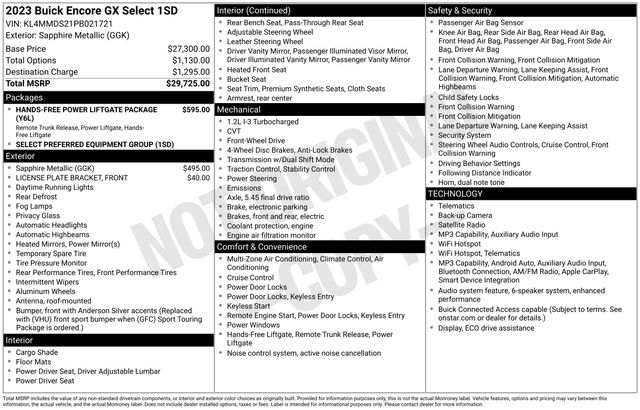 2023 Buick Encore GX Select's photo