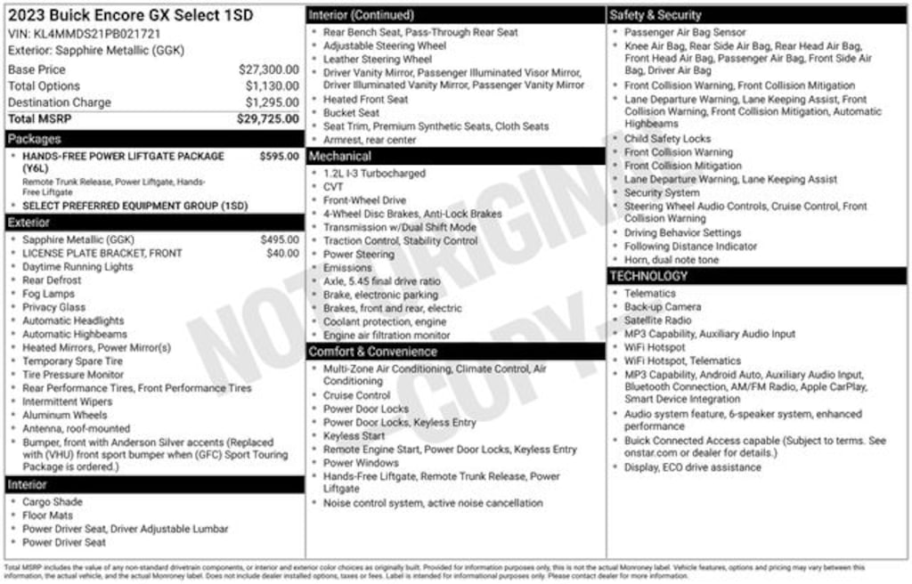Used 2023 Buick Encore GX Select SUV