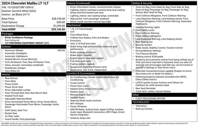 2024 Chevrolet Malibu 1LT