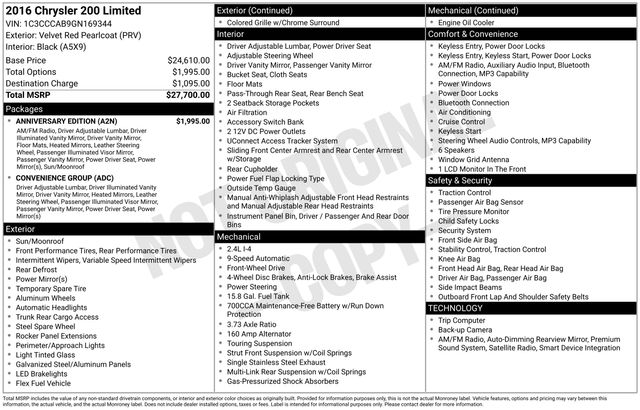 2016 Chrysler 200 Limited