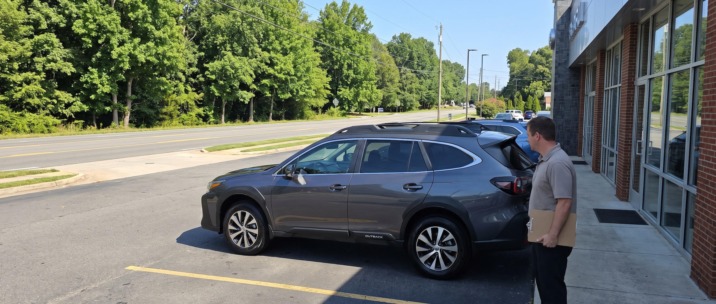 Pre-owned SUV at a Birmingham Alabama dealership trade-in appraisal lot, September 2026