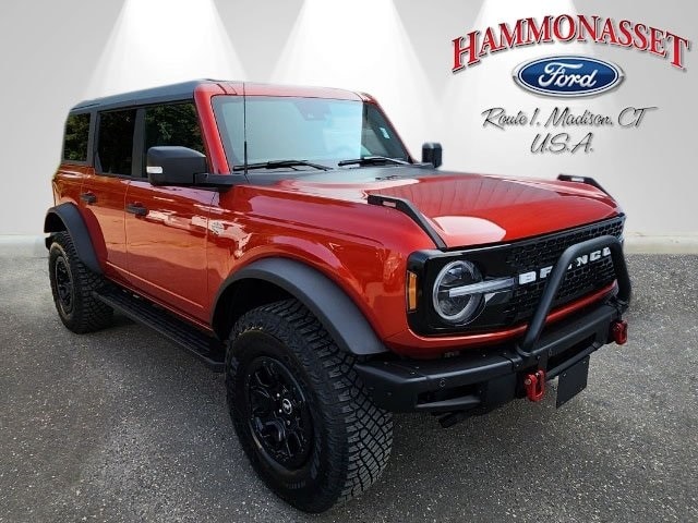 Certified 2023 Ford Bronco 4-Door Wildtrak with VIN 1FMEE5DPXPLB43232 for sale in Madison, CT