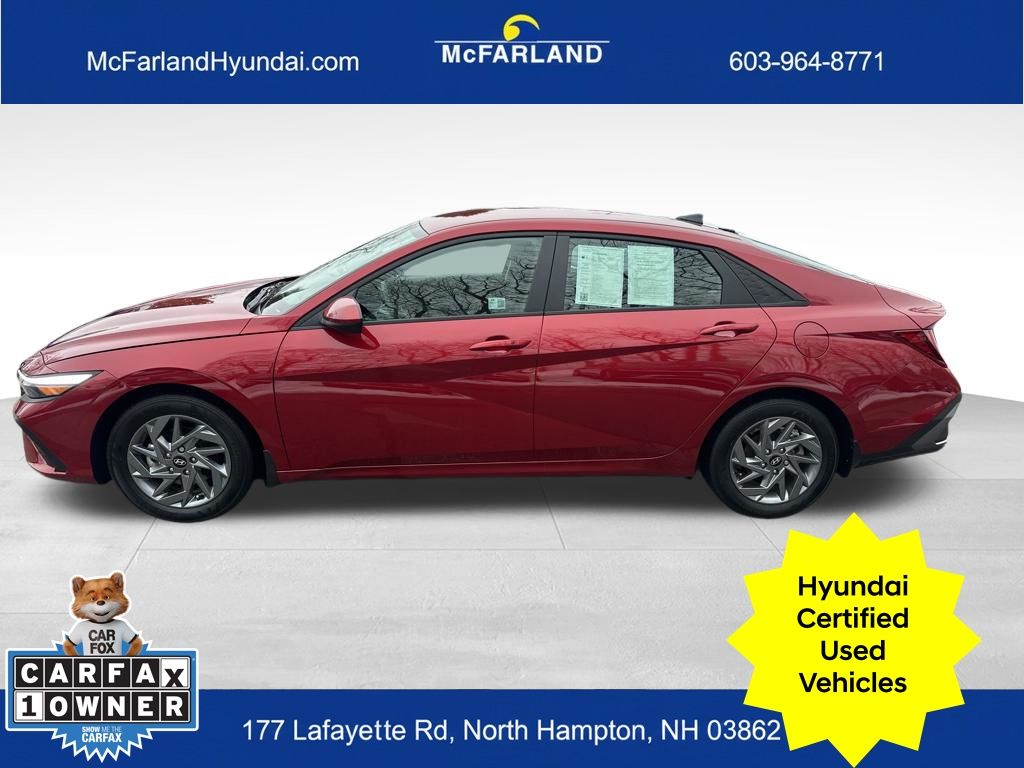 Certified 2024 Hyundai Elantra SEL with VIN KMHLM4DGXRU750524 for sale in North Hampton, NH