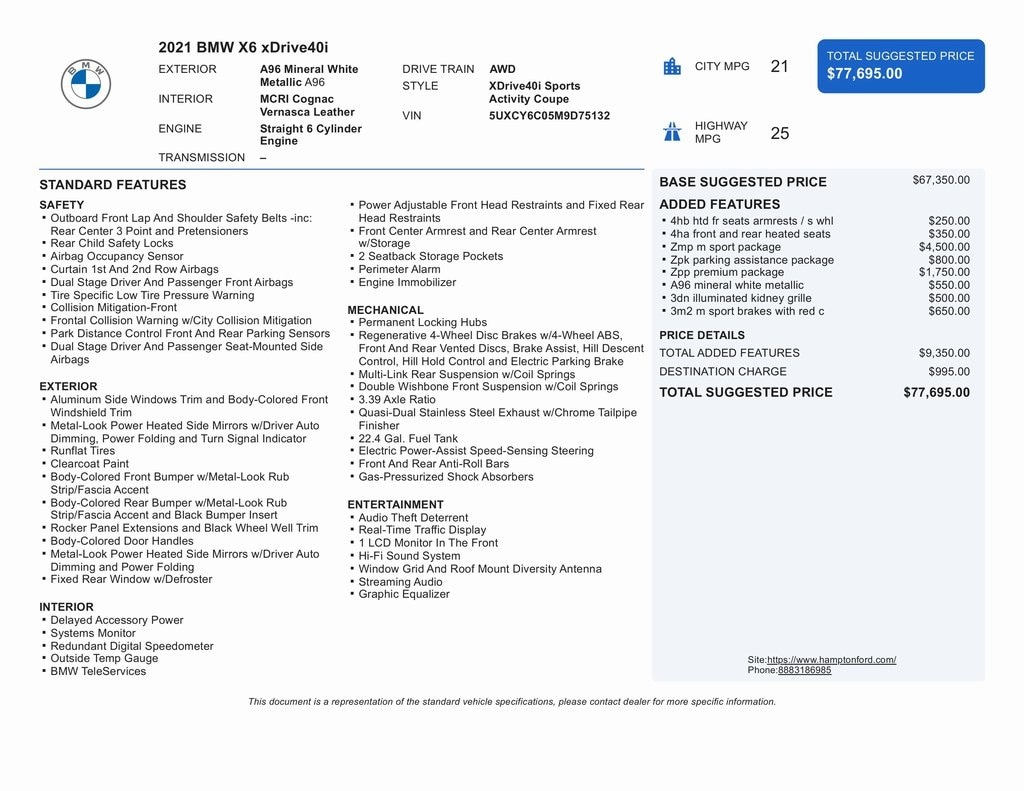 2021 BMW X6 40i's photo