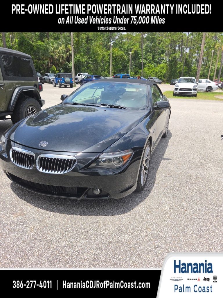 Used 2006 BMW 6 Series 650i with VIN WBAEK13456CN77499 for sale in Palm Coast, FL