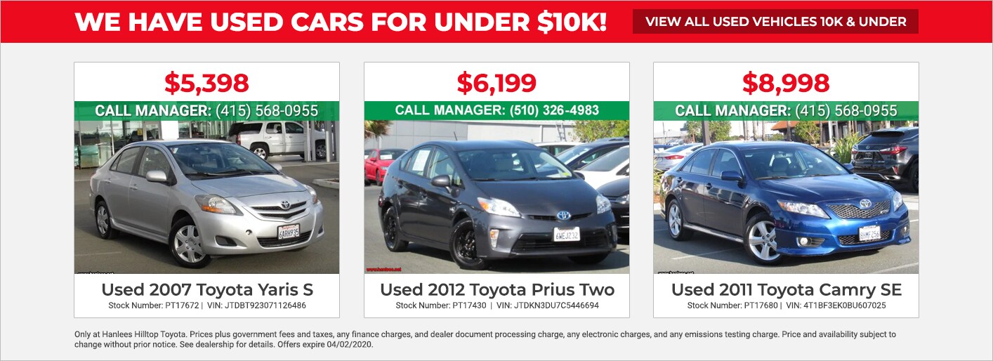 Hanlees Hilltop Toyota | New Toyota dealership in Richmond, CA 94806. Your Bay Area Toyota ...
