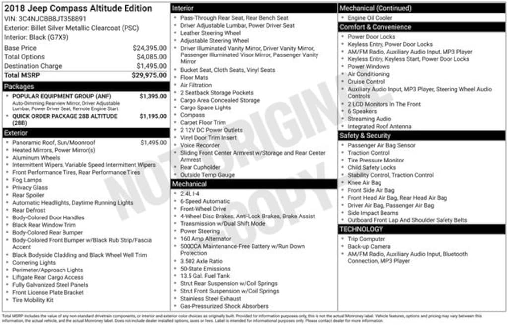 Used 2018 Jeep Compass Altitude SUV