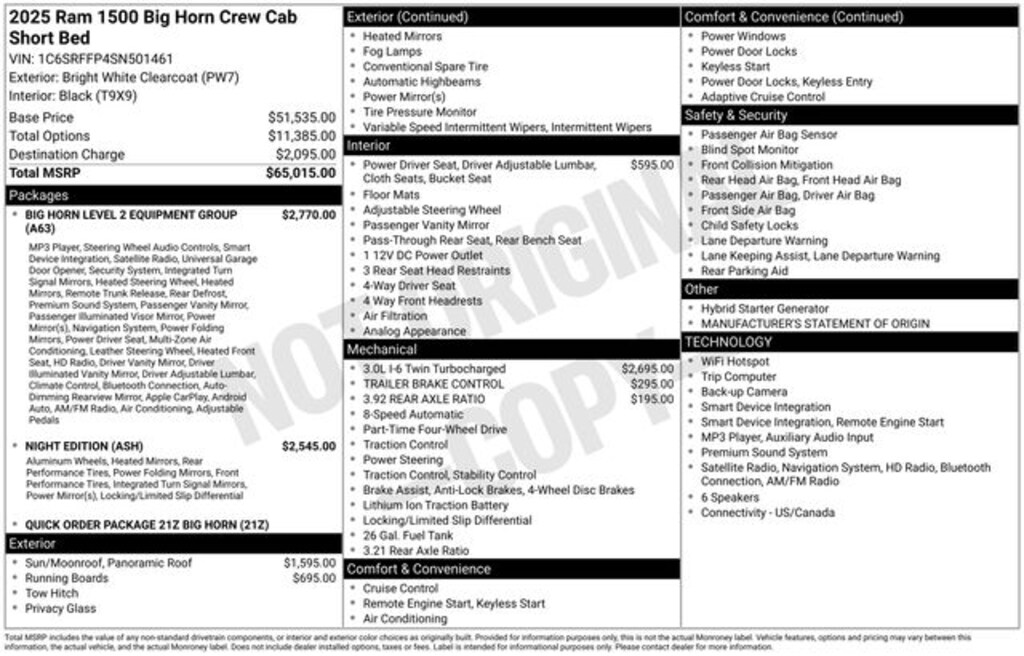 Used 2025 Ram 1500 Big Horn/Lone Star Truck