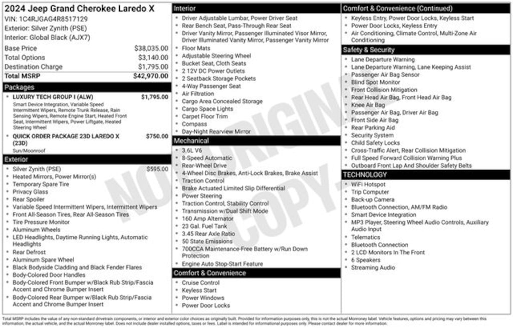 Used 2024 Jeep Grand Cherokee Laredo X SUV