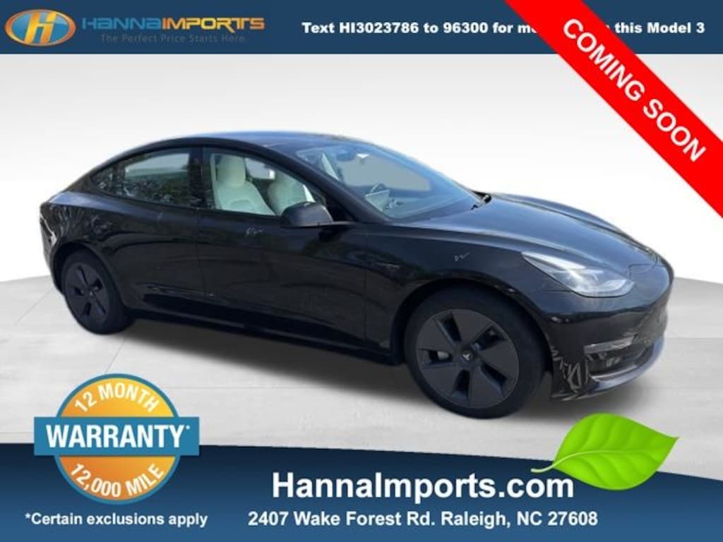 Used 2023 Tesla Model 3 Base Sedan