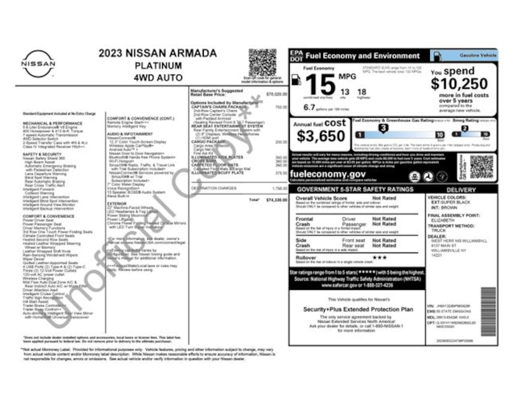 Used 2023 Nissan Armada Platinum SUV