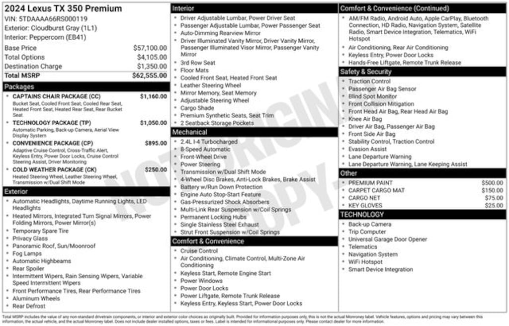 Used 2024 Lexus TX 350 350 Premium SUV