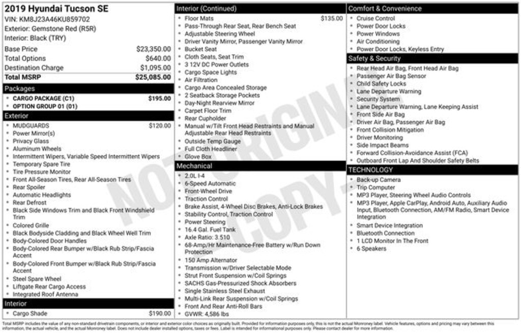 Used 2019 Hyundai Tucson SE SUV