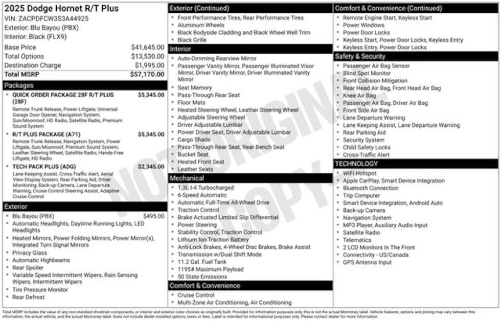 Used 2025 Dodge Hornet R/T Plus SUV