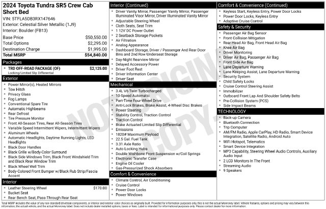 Used 2024 Toyota Tundra SR5 Truck