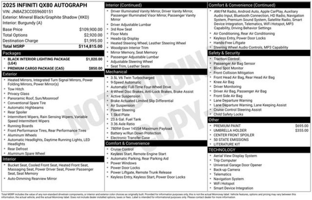 Used 2025 INFINITI QX80 Autograph SUV