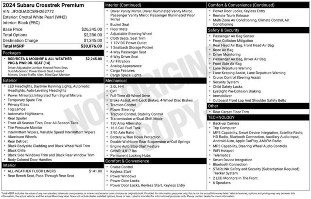 Used 2024 Subaru Crosstrek Premium SUV