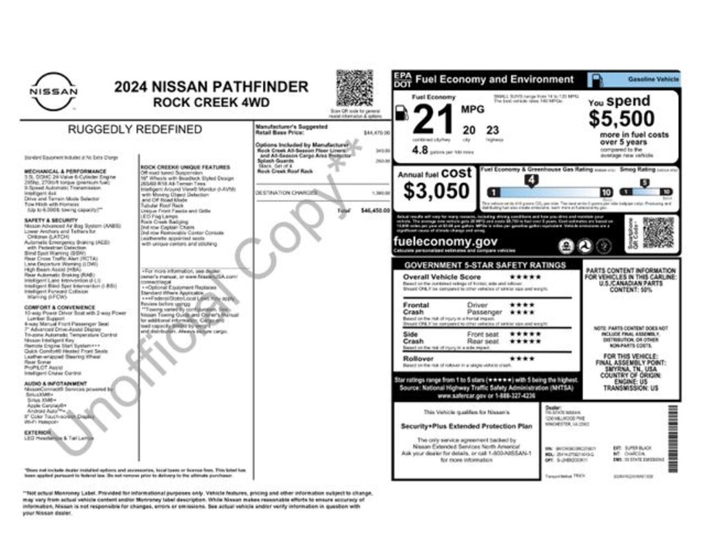 Used 2024 Nissan Pathfinder Rock Creek SUV