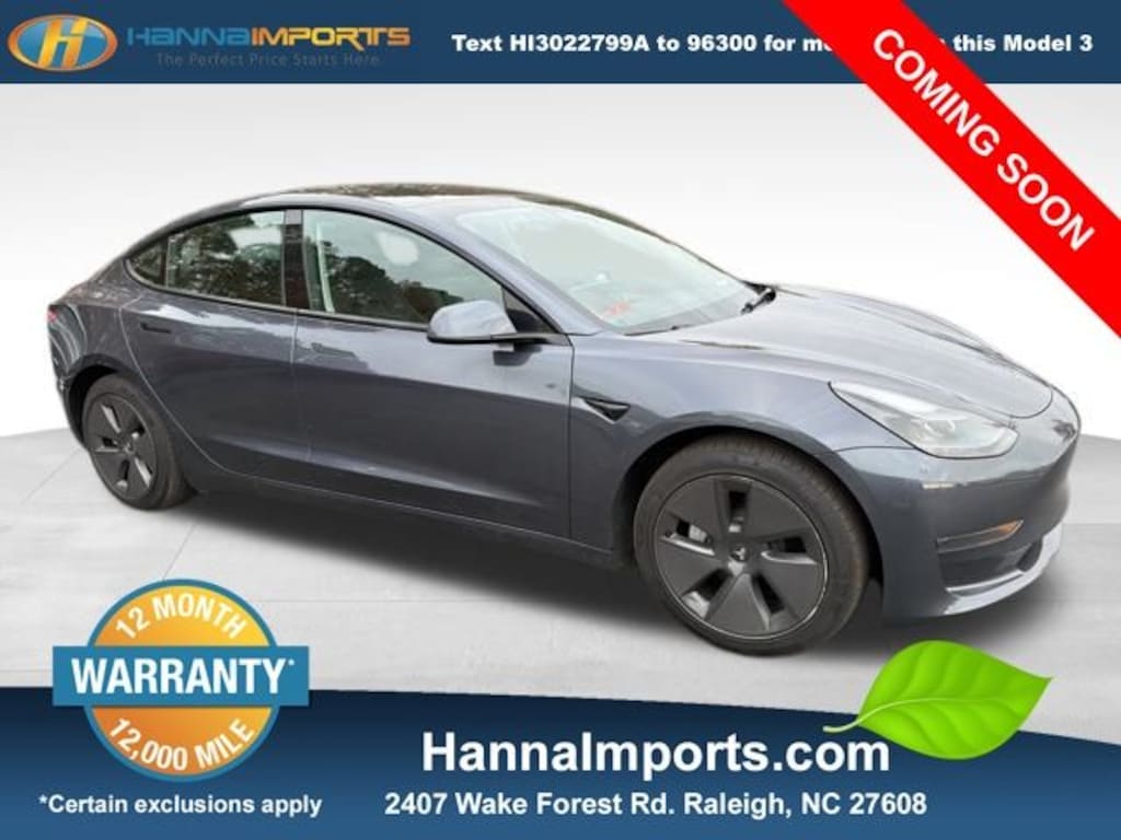 Used 2023 Tesla Model 3 Base Sedan