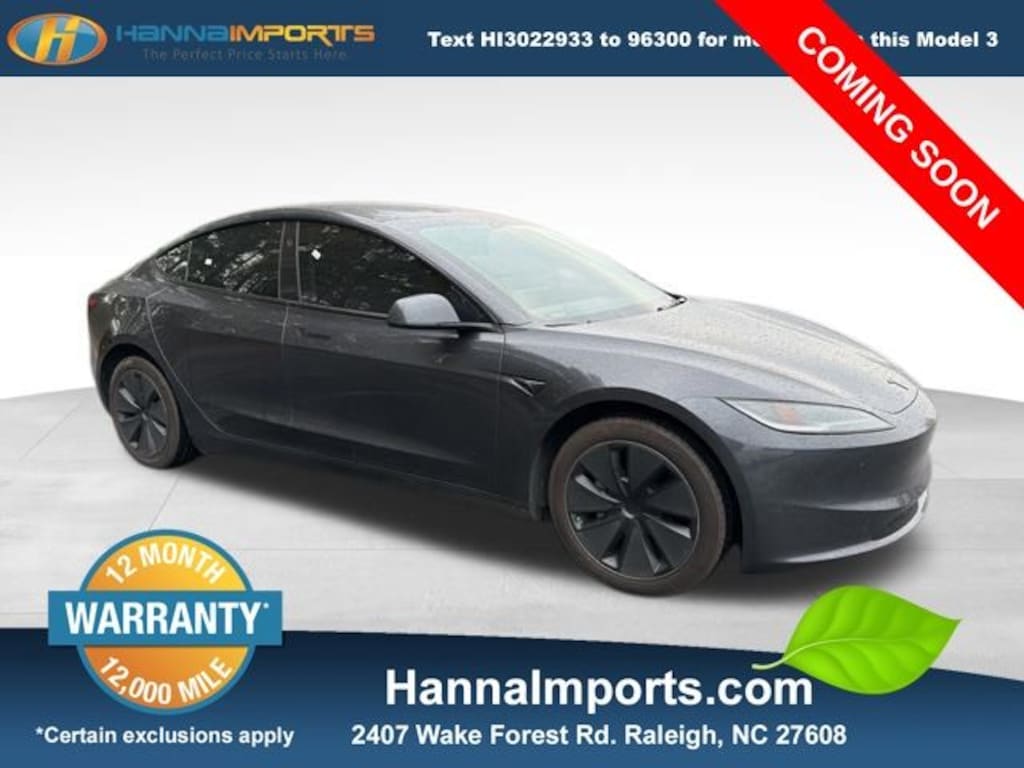 Used 2024 Tesla Model 3 Base Sedan