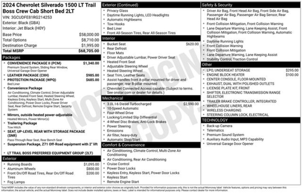 Used 2024 Chevrolet Silverado 1500 LT Trail Boss Truck