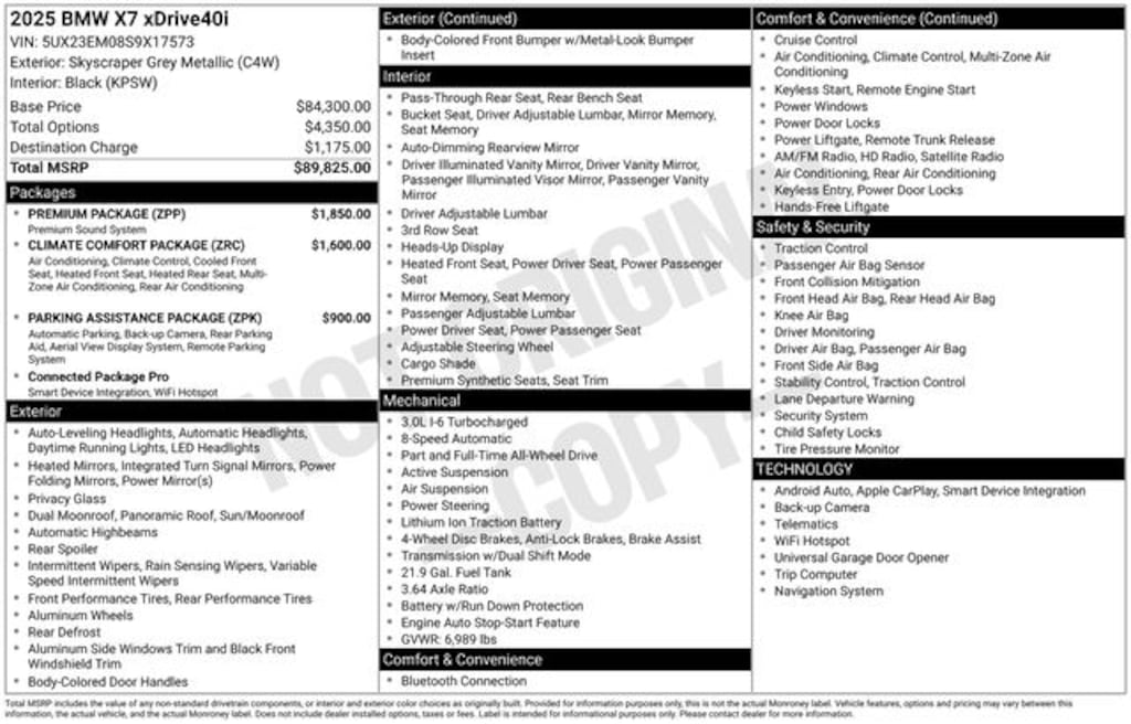 Used 2025 BMW X7 xDrive40i SUV