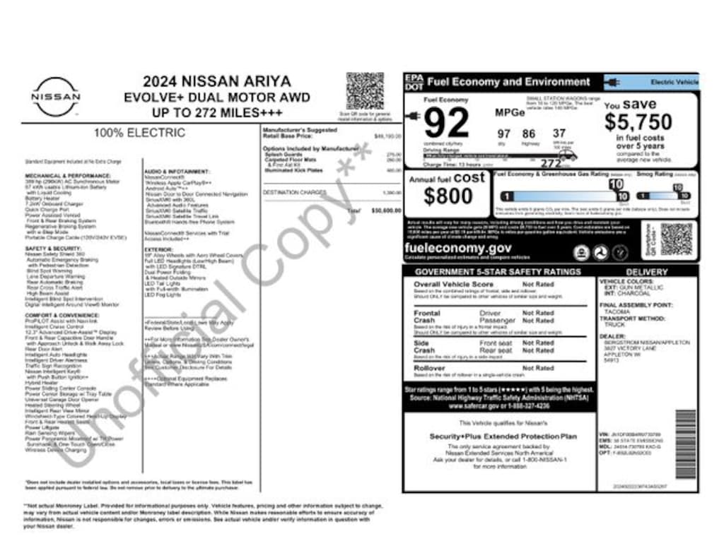 Used 2024 Nissan ARIYA Evolve+ e-4orce SUV