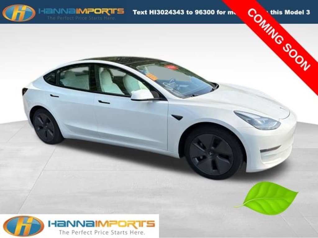 Used 2021 Tesla Model 3 Standard Range Plus Sedan