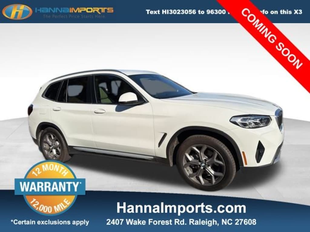 Used 2022 BMW X3 xDrive30i SUV