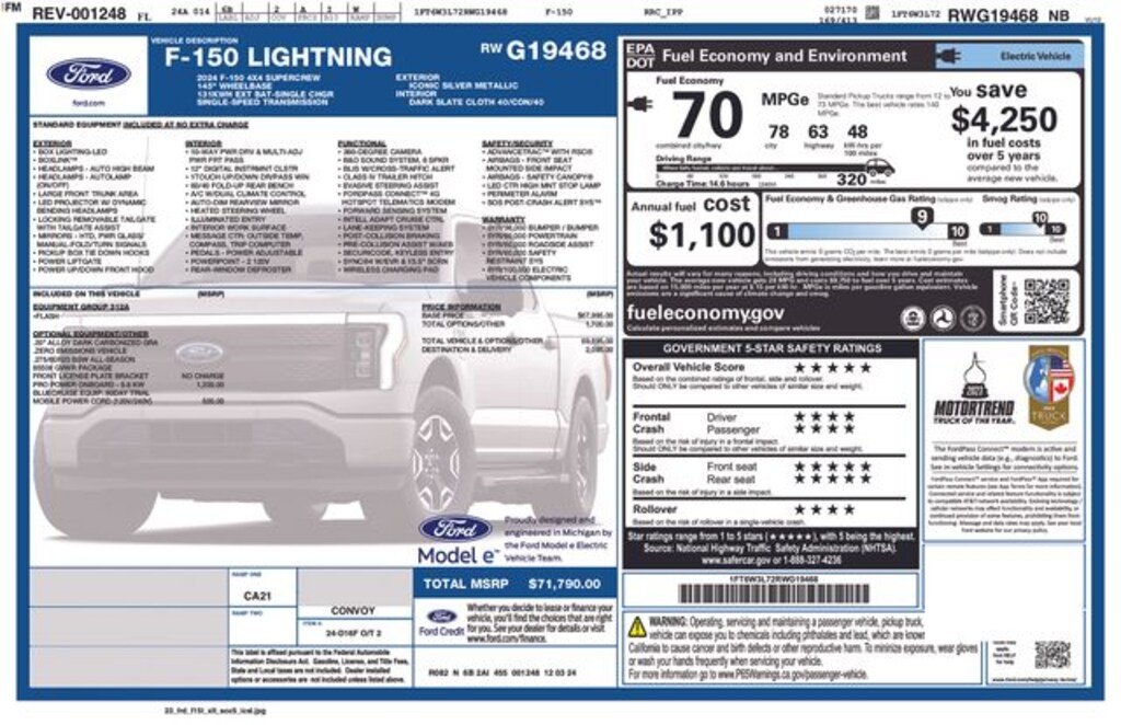 Used 2024 Ford F-150 Lightning Flash Truck