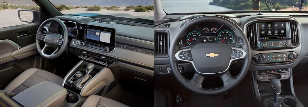 2023 Chevy Colorado and 2022 Chevy Colorado Front Interior